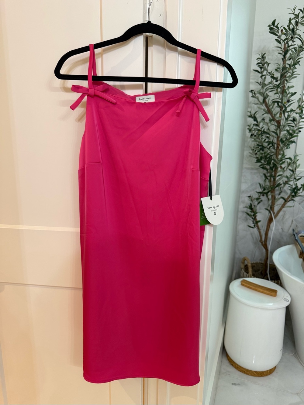 kate spade Hot Pink Tie-Strap Mini Dress